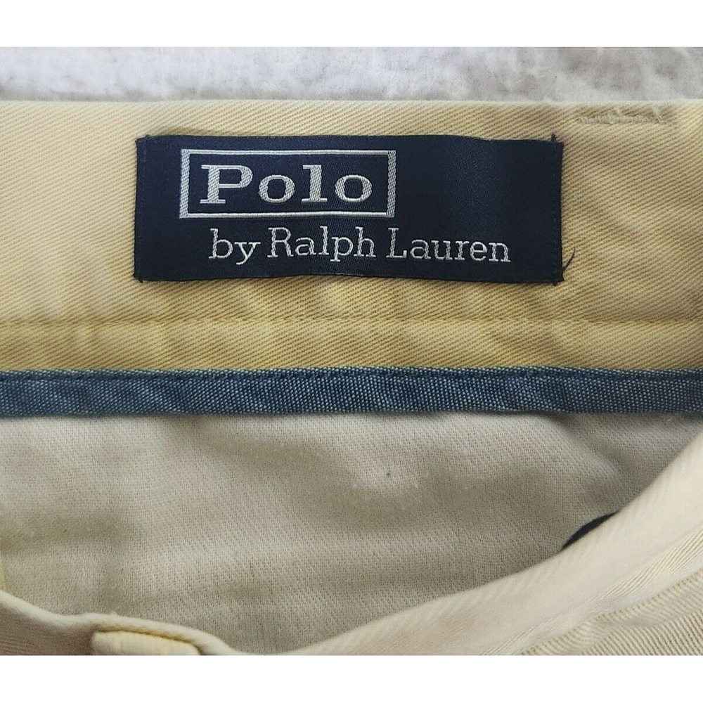 Polo Ralph Lauren Classic Fit 9" Shorts Men's 33 Light Yellow Cotton Chino - Picture 2 of 12
